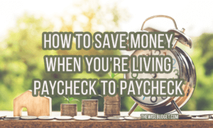 thewisebudget how to save money when living paycheck to paycheck